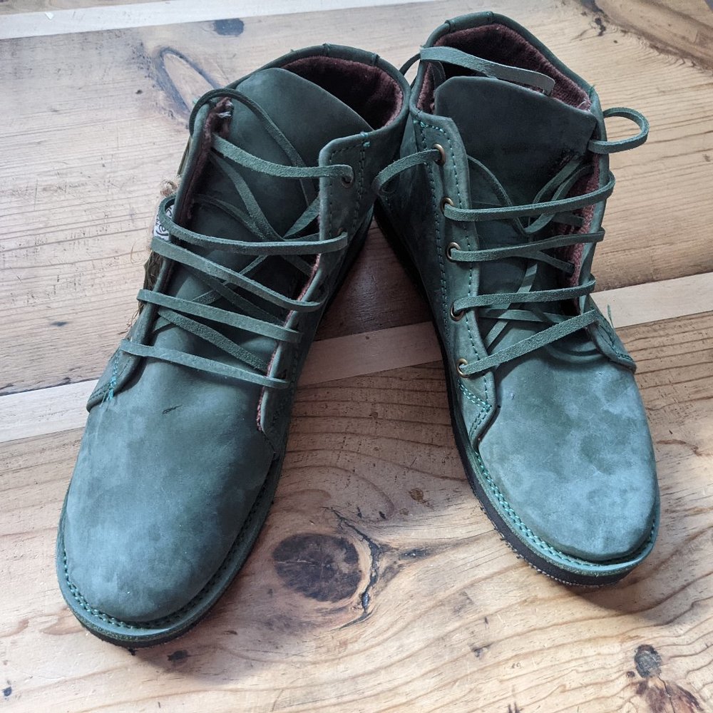 Boots Green Leather